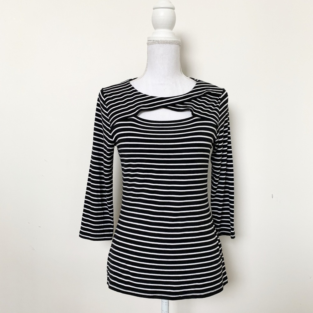 Vince Camuto Sz S Womens Shirt Keyhole 3/4 Sleeve
